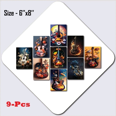 Picture of 9-Piece Unique Design Wallmate Home Decoration PVC Poster Combo Set