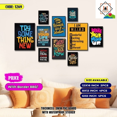 Picture of 10pcs Unique Design Wallmate Combo Set – Perfect for Home & Office Wall Decoration
