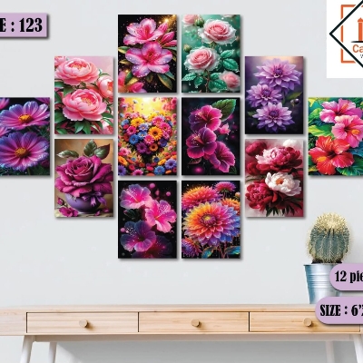 Picture of 12pcs Unique Design Wallmate Combo Set – Perfect for Home & Office Wall Decoration