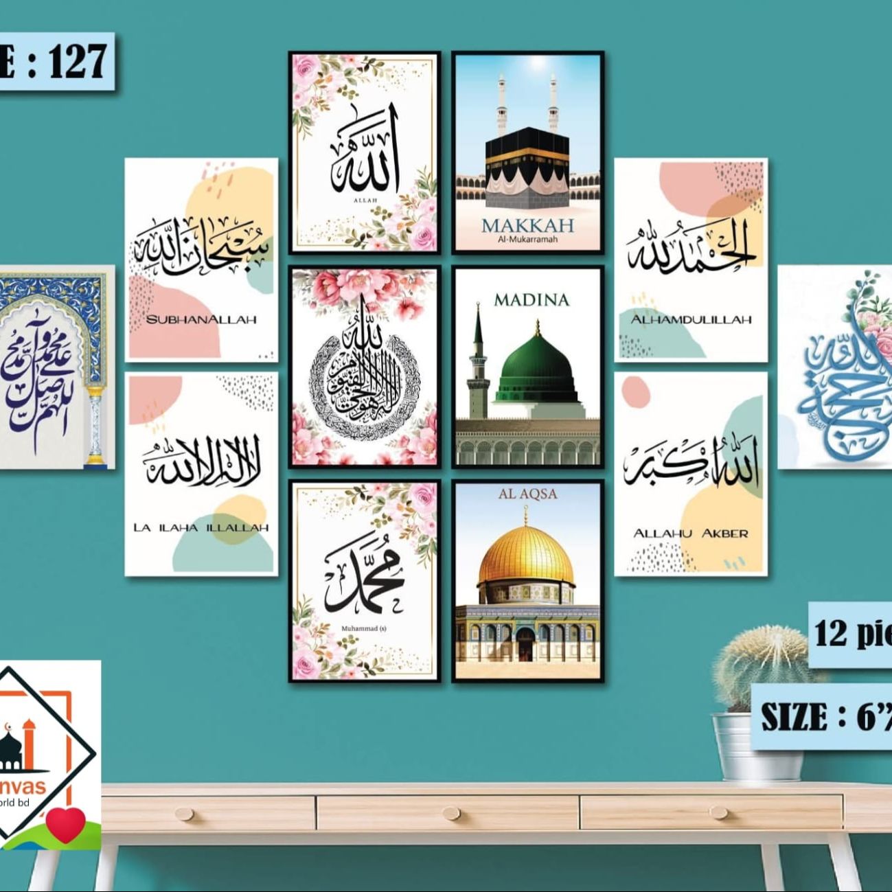 Picture of 12pcs Unique Design Wallmate Combo Set – Perfect for Home & Office Wall Decoration