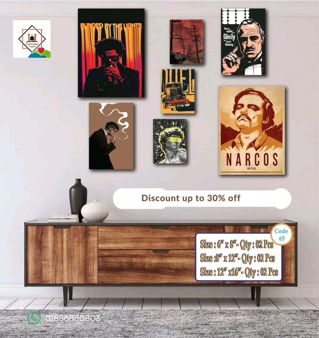 Picture of 7pcs Unique Design Wallmate Combo Set – Perfect for Home & Office Wall Decoration