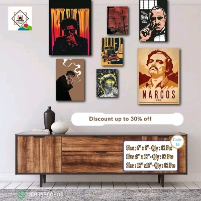 Picture of 7pcs Unique Design Wallmate Combo Set – Perfect for Home & Office Wall Decoration
