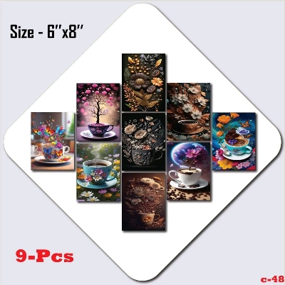 Picture of 9pcs Unique Design Wallmate Combo Set – Perfect for Home & Office Wall Decoration