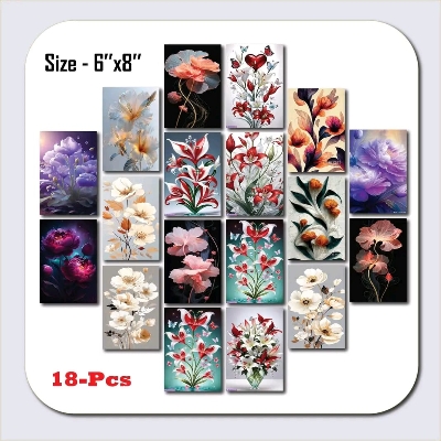 Picture of 18pcs Unique Design Wallmate Combo Set – Perfect for Home & Office Wall Decoration