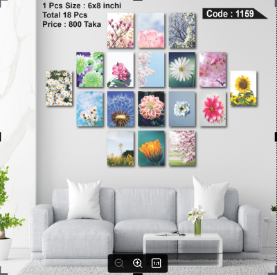 Picture of 18pcs Unique Design Wallmate Combo Set – Perfect for Home & Office Wall Decoration