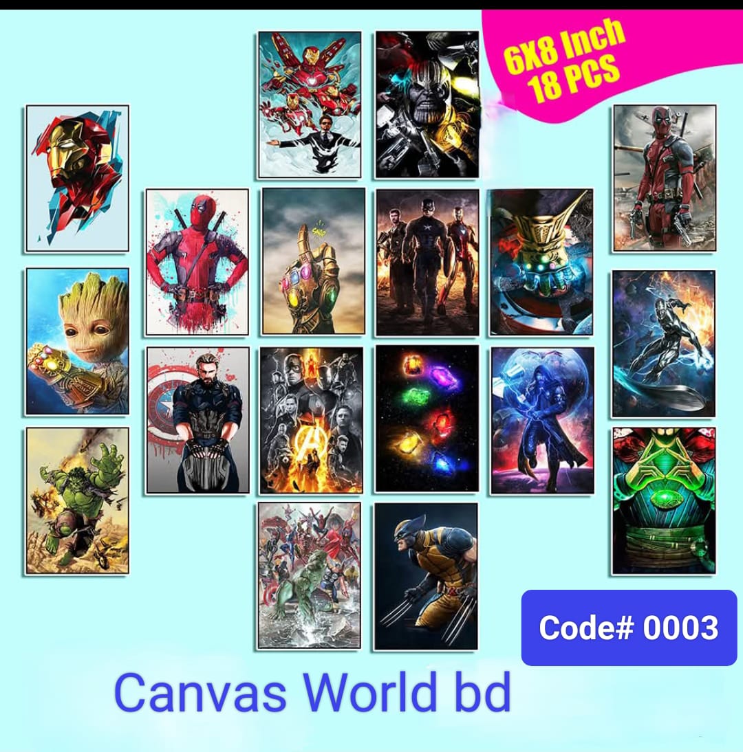 Picture of 18pcs Unique Design Wallmate Combo Set – Perfect for Home & Office Wall Decoration