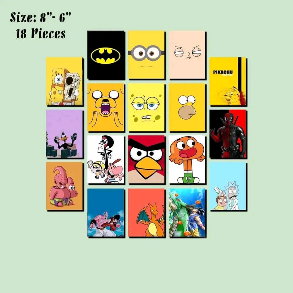 Picture of 18pcs Unique Design Wallmate Combo Set – Perfect for Home & Office Wall Decoration