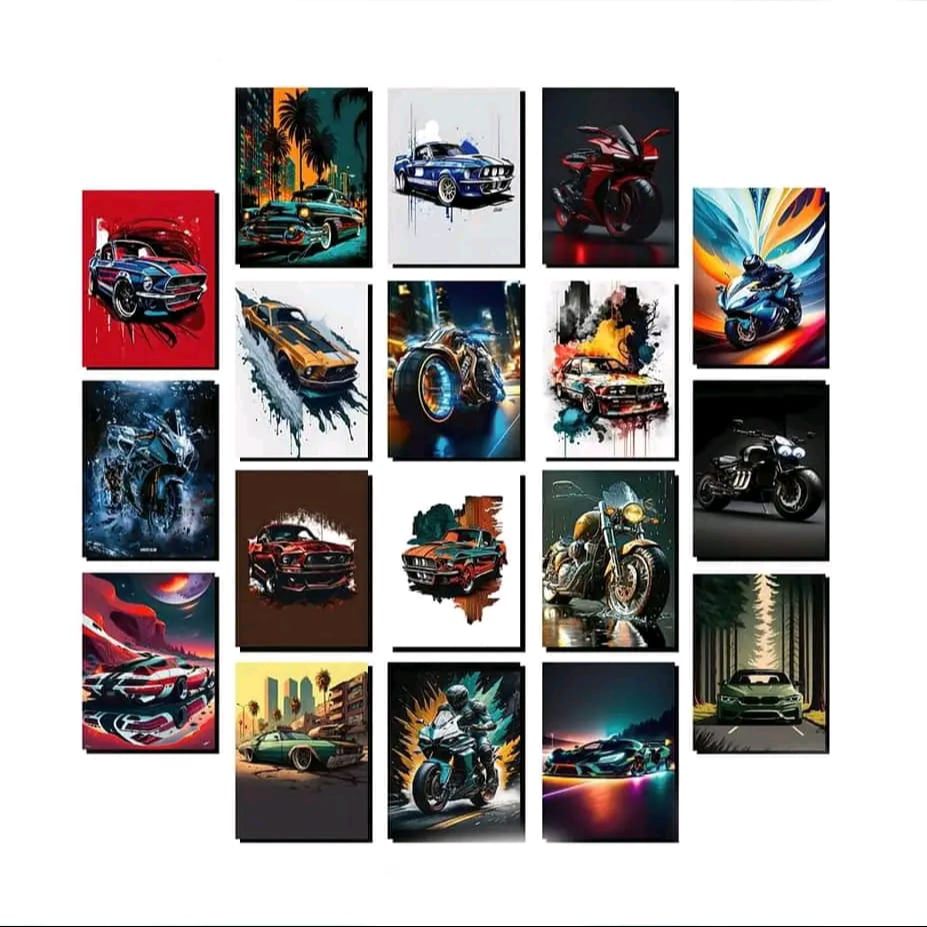 Picture of 18pcs Unique Design Wallmate Combo Set – Perfect for Home & Office Wall Decoration