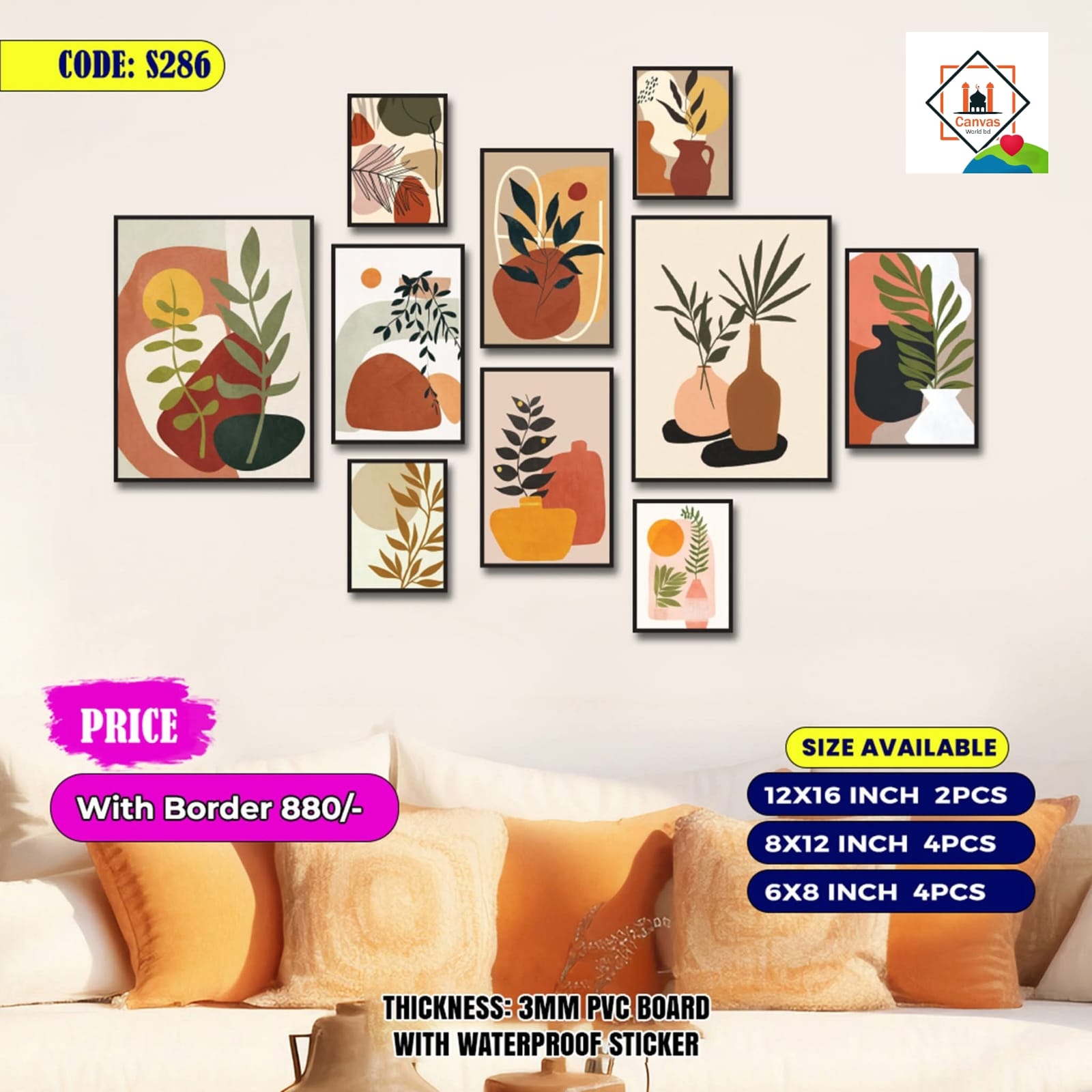 Picture of 10 pcs Most Unique Combo Wallmate Set – Perfect for Home & Office Wall Decoration