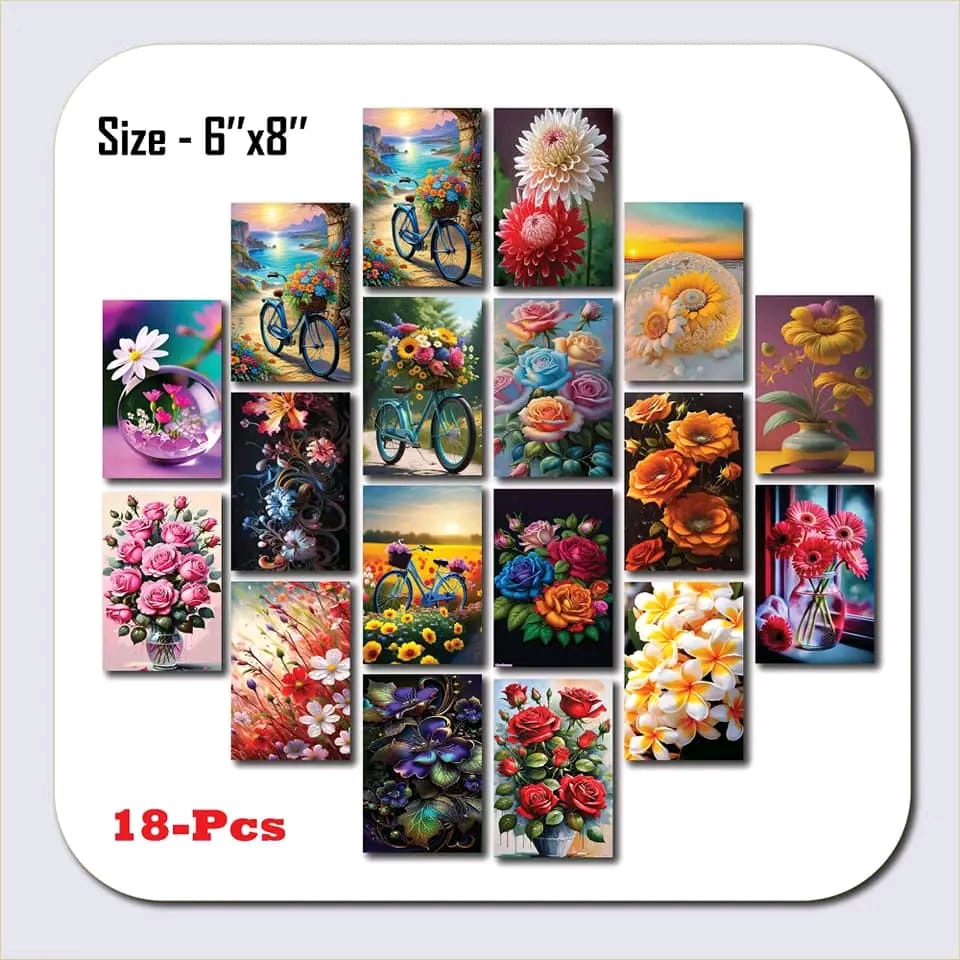 Picture of 18pcs Unique Design Wallmate Combo Set – Perfect for Home & Office Wall Decoration