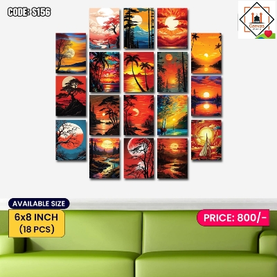 Picture of 18pcs Unique Design Wallmate Combo Set – Perfect for Home & Office Wall Decoration