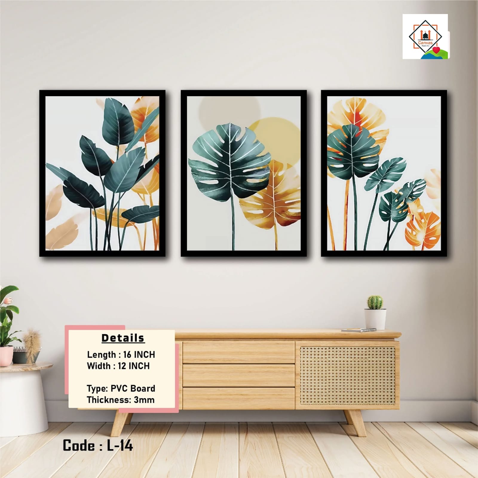 Picture of 3 pes Most Unique Combo Wallmate Set – Perfect for Home & Office Wall Decoration