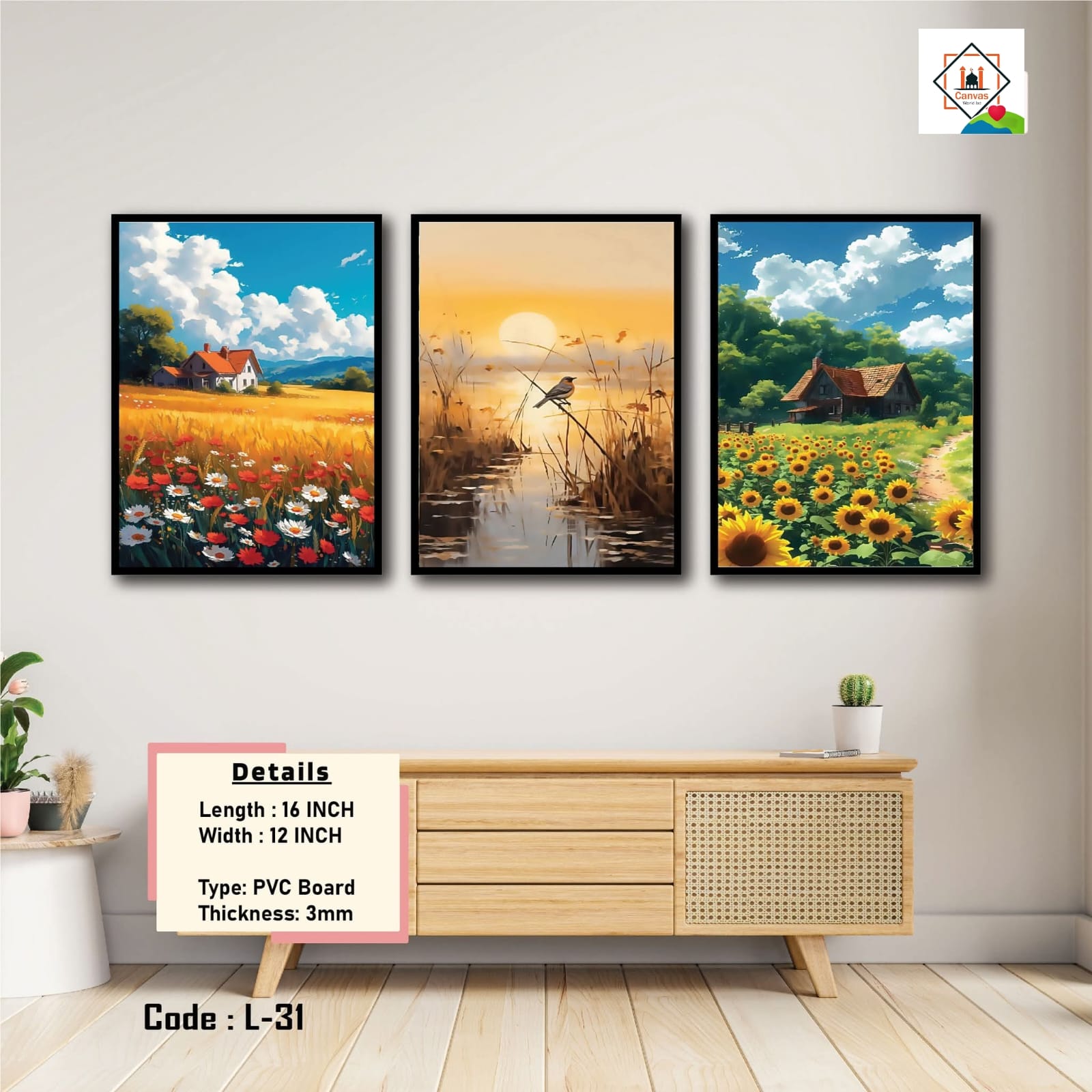 Picture of 3 pes Most Unique Combo Wallmate Set – Perfect for Home & Office Wall Decoration