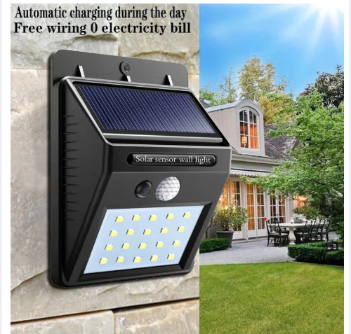 Picture of 20 LED Solar Motion Sensor Wall Light – Outdoor Solar-Powered Garden