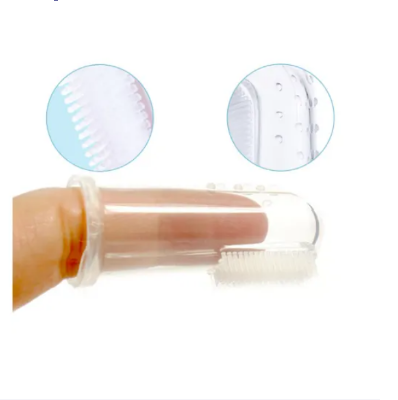 Picture of Baby Finger Toothbrush with Storage Box – Soft Silicone Training Brush for Infants & Pets