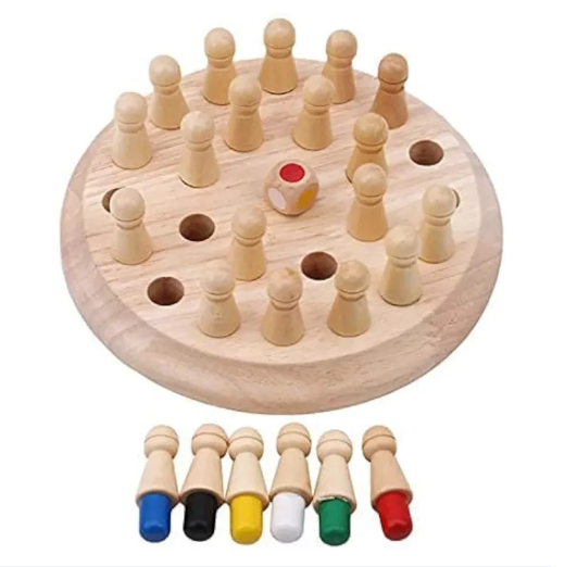 Picture of Wooden Memory Match Stick Chess Game Set – Fun & Educational for Kids & Families!
