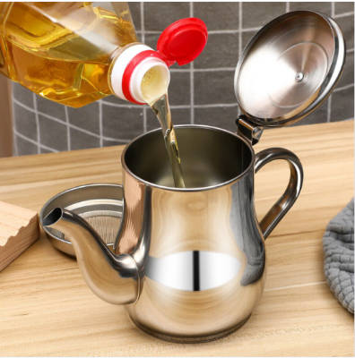 Picture of 750ML BIG SIZE Stainless Steel Oil Pot with Strainer