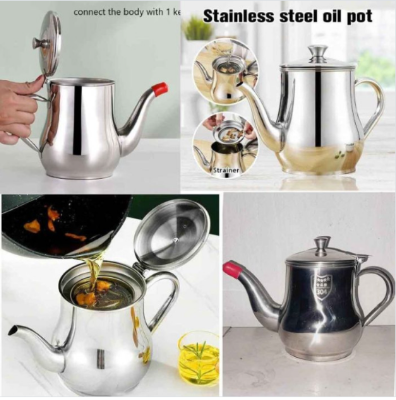 Picture of 5𝟓𝟎𝐌𝐋 Stainless Steel Oil Pot with Strainer
