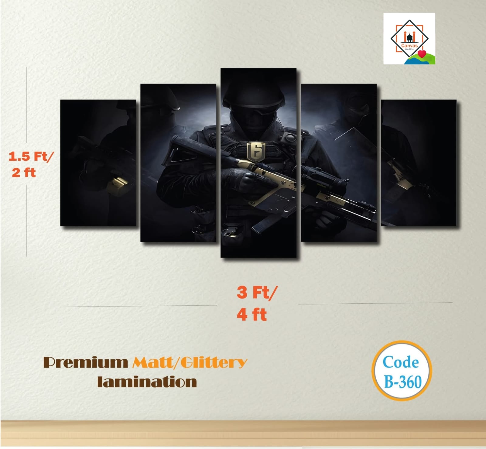 Picture of 5-in-1 Premium Wall Canvas Set – Elegant Modern Wall Art for Any Room