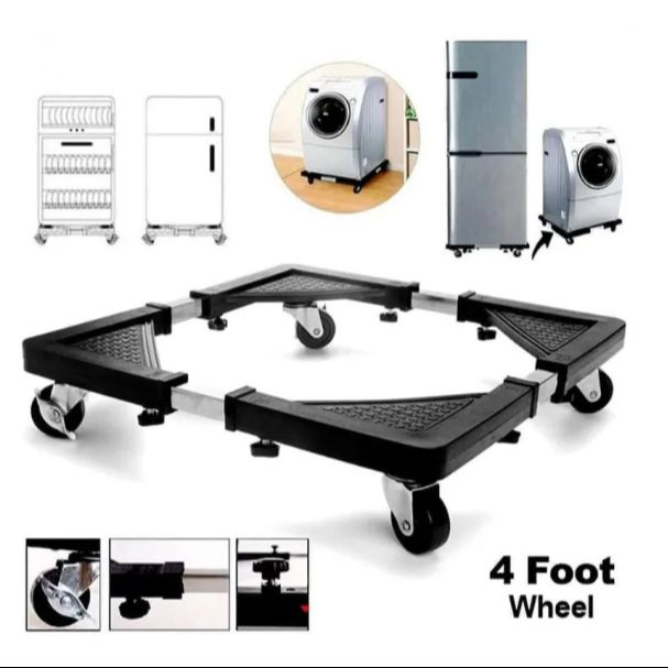 Picture of Multifunction Adjustable Movable Base – Washing Machine & Fridge Stand with Wheels