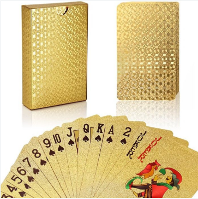 Picture of 💫 Waterproof Golden Aluminum Playing Cards – Durable Luxury Deck for Card Games