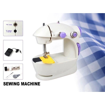 Picture of Mini Sewing Machine - Sewing Machine Household Portable Mini Sew With Foot Pedal Light Double thread