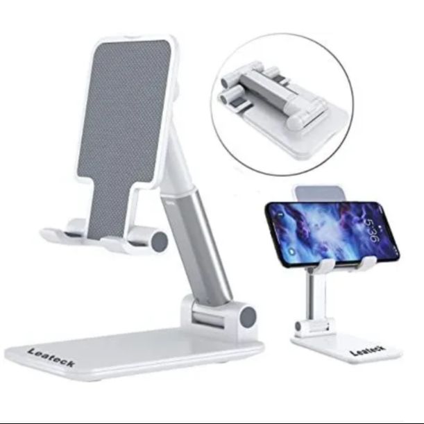 Picture of Foldable Telescopic Mobile Phone Holder Stand Desktop Bracket For Phone And Tablets - White