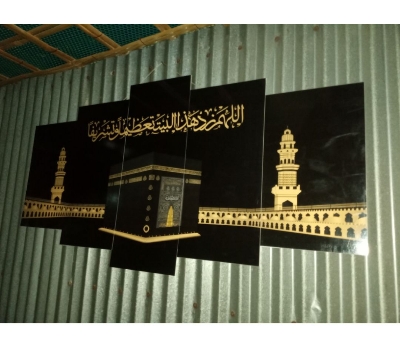 Picture of 5Pcs In 1 Set Palm Tree Sunset Wall Canvas Art Ready to Hang for Living Room or Bedroom Home Decoration On Wall Canvas Painting Wall - wall decoration