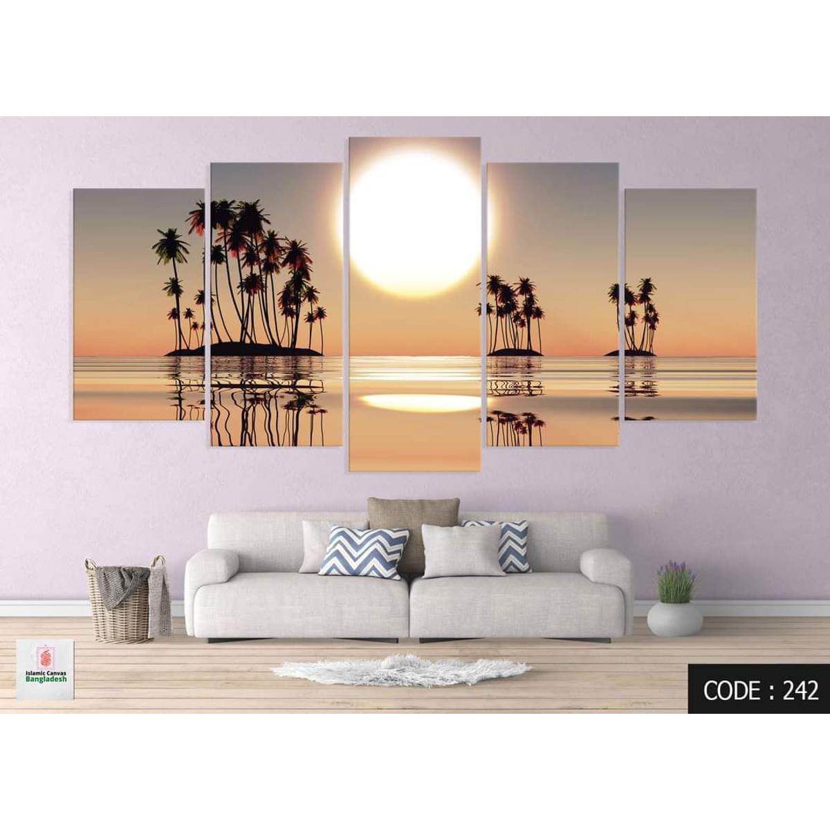 Picture of 5Pcs In 1 Set Wall Canvas Art Ready to Hang for Living Room or Bedroom Home Decoration On Wall Canvas Painting Wall