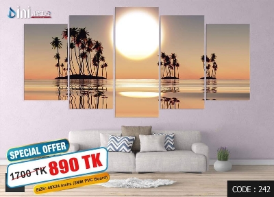 Picture of 5Pcs In 1 Set Wall Canvas Art Ready to Hang for Living Room or Bedroom Home Decoration On Wall Canvas Painting Wall