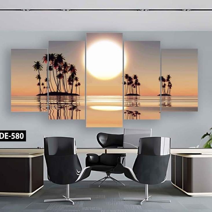 Picture of 5Pcs In 1 Set Wall Canvas Art Ready to Hang for Living Room or Bedroom Home Decoration On Wall Canvas Painting Wall