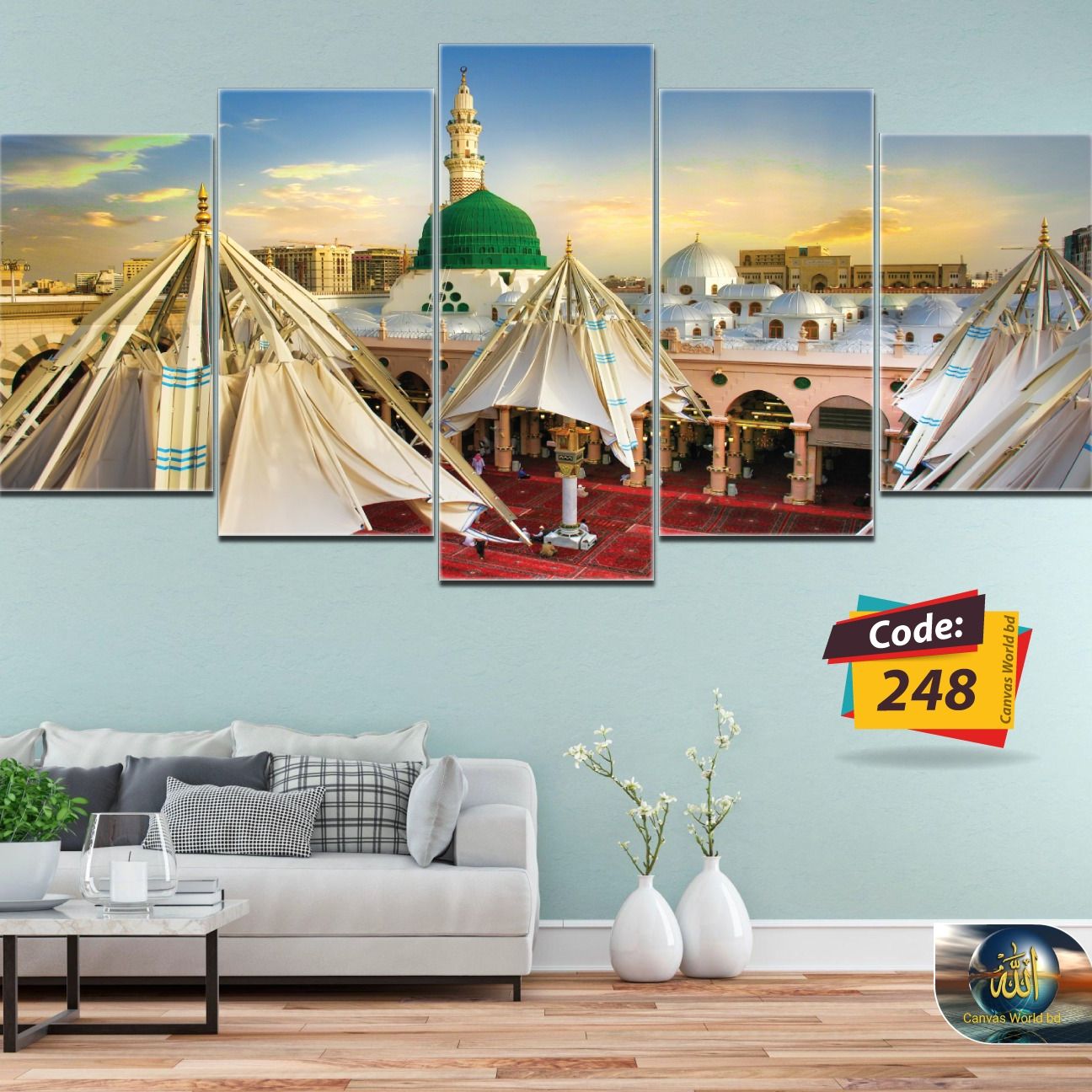 Picture of 5Pcs In 1 Set Wall Canvas Art Ready to Hang for Living Room or Bedroom Home Decoration On Wall Canvas Painting Wall