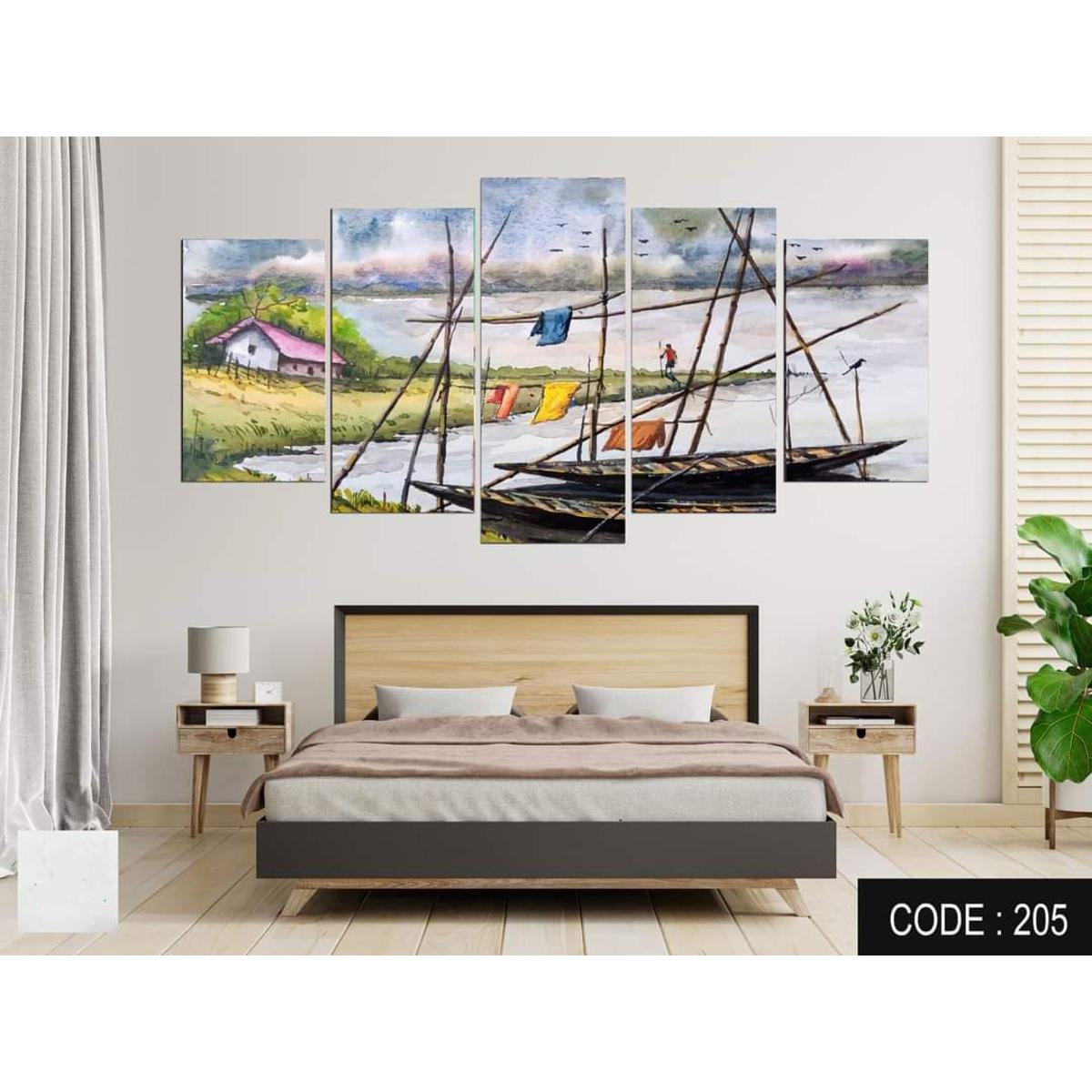 Picture of 5Pcs In 1 Set Wall Canvas Art Ready to Hang for Living Room or Bedroom Home Decoration On Wall Canvas Painting Wall