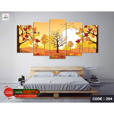 Picture of 5Pcs In 1 Set Wall Canvas Art Ready to Hang for Living Room or Bedroom Home Decoration On Wall Canvas Painting Wall