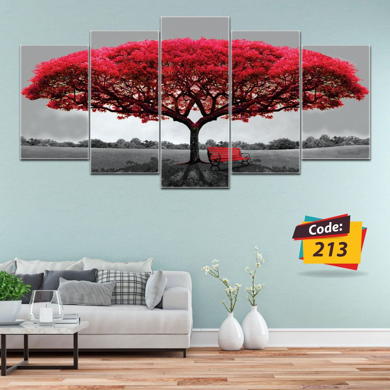 Picture of 5Pcs In 1 Set Wall Canvas Art Ready to Hang for Living Room or Bedroom Home Decoration On Wall Canvas Painting Wall