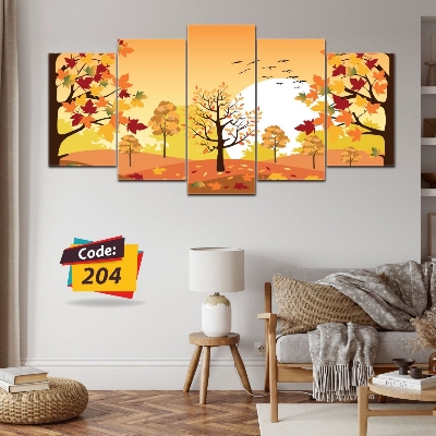 Picture of 5Pcs In 1 Set Wall Canvas Art code# 204
