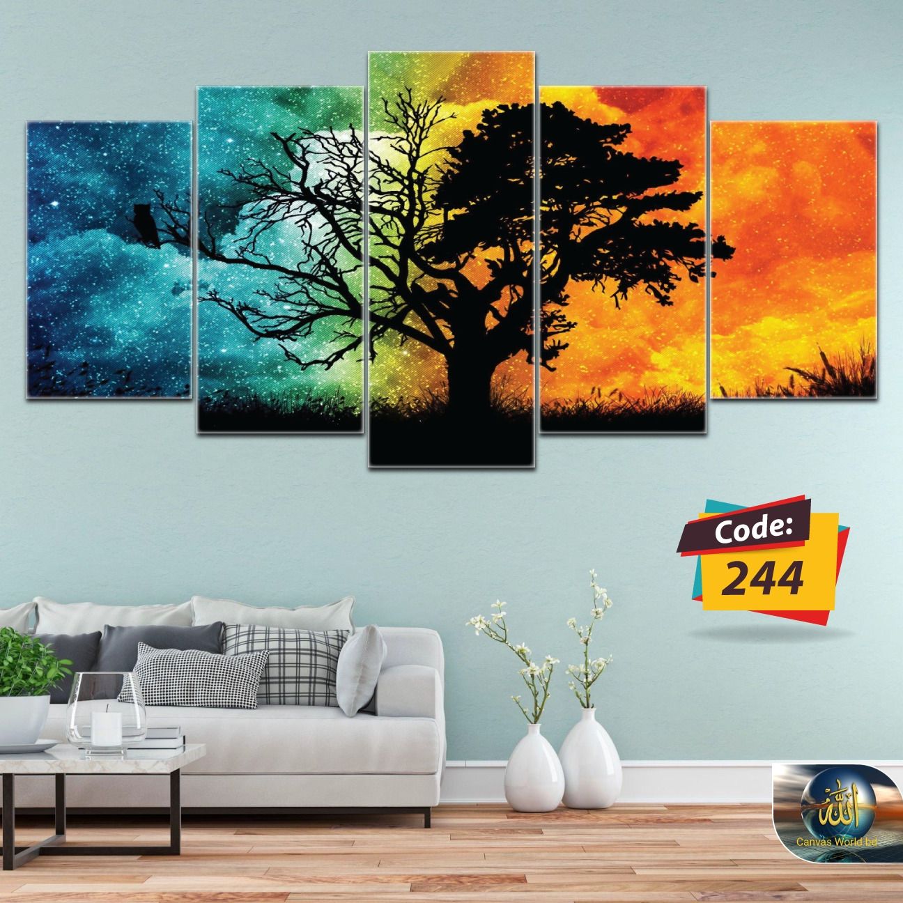 Picture of 5Pcs In 1 Set Wall Canvas Art code# 244