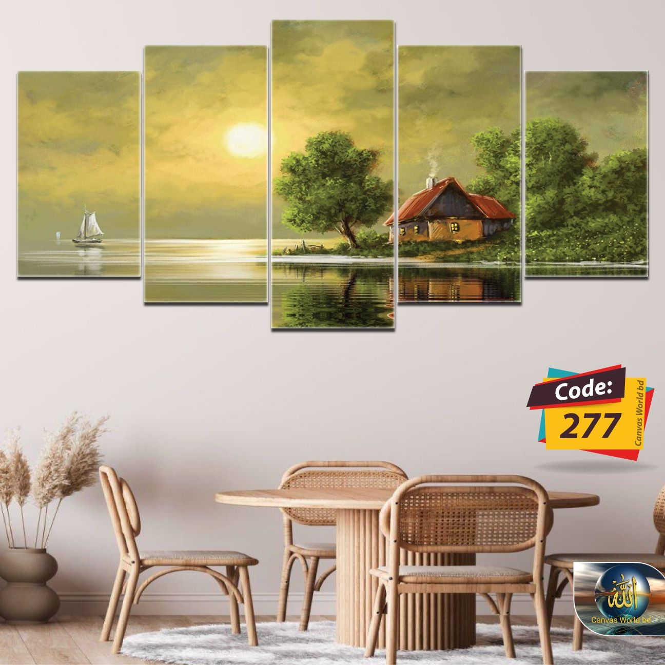 Picture of 5Pcs In 1 Set Wall Canvas Art code#277