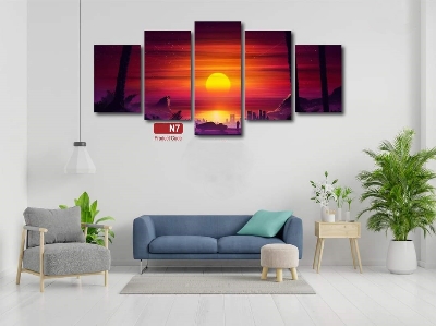 Picture of 5Pcs In 1 Set Wall Canvas Art printing