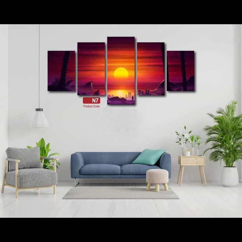 Picture of 5Pcs In 1 Set Wall Canvas Art printing