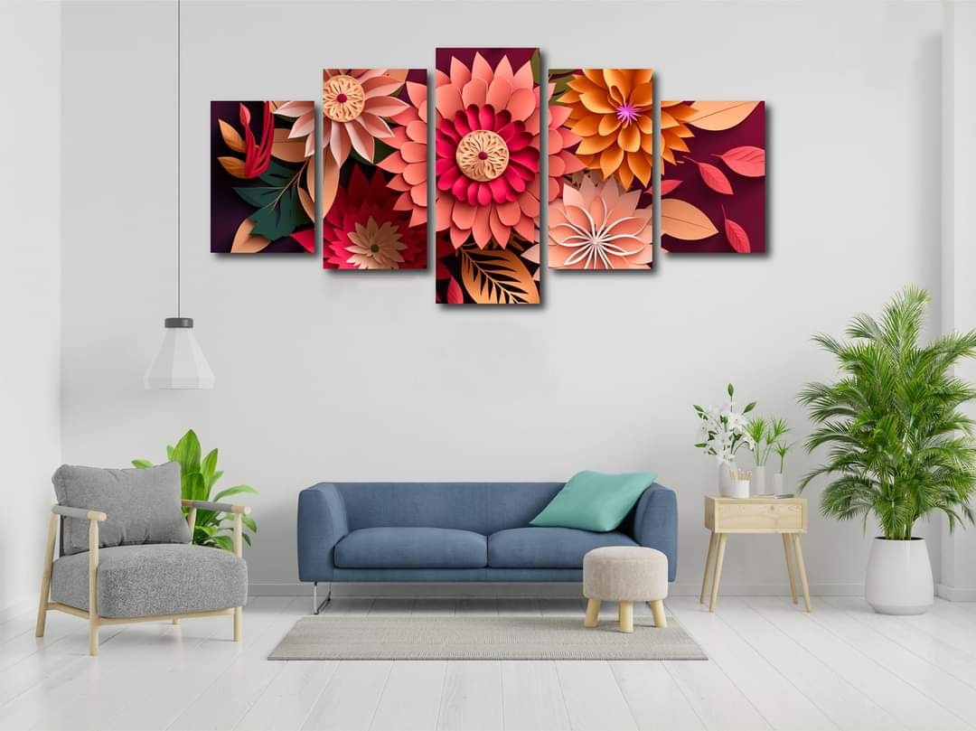 Picture of 5Pcs In 1 Set Wall Canvas Art printing