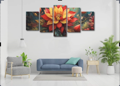 Picture of 5Pcs In 1 Set Wall Canvas Art printing