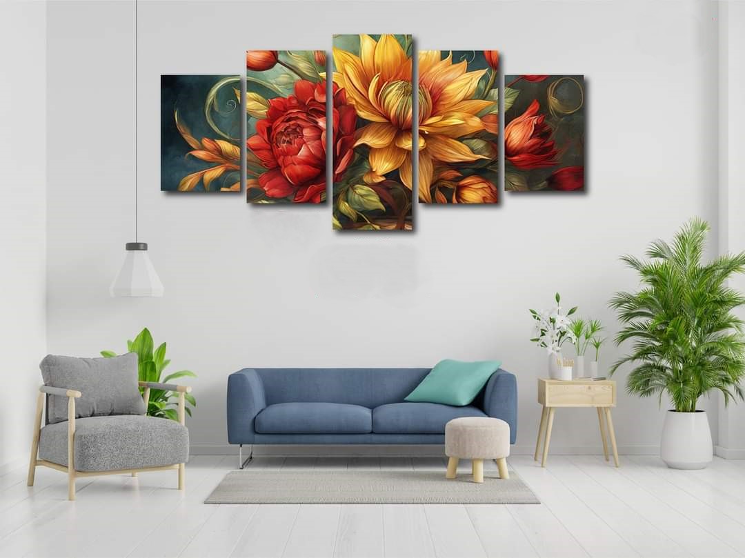 Picture of 5Pcs In 1 Set Wall Canvas Art printing