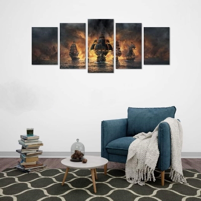 Picture of 5Pcs In 1 Set Wall Canvas Art printing
