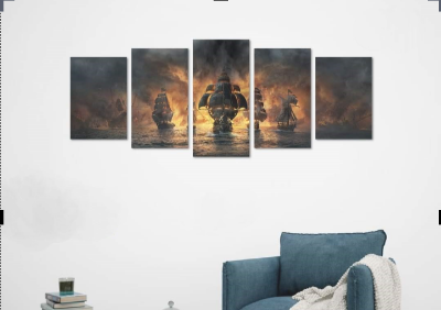 Picture of 5Pcs In 1 Set Wall Canvas Art printing
