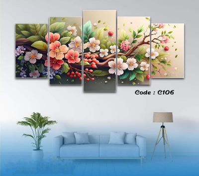 Picture of 5Pcs In 1 Set Wall Canvas Art printing