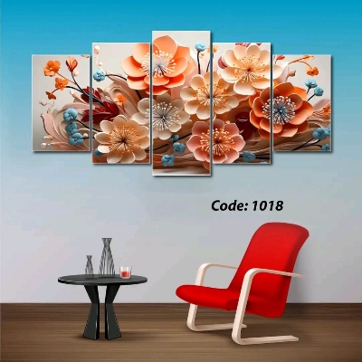 Picture of 5Pcs In 1 Set Wall Canvas Art printing
