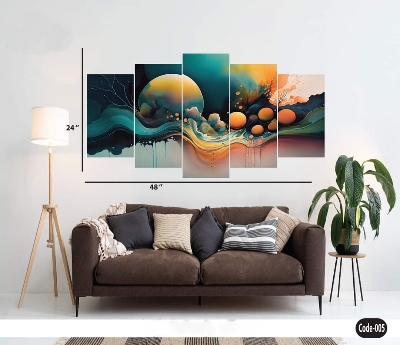 Picture of 5Pcs In 1 Set Wall Canvas Art printing