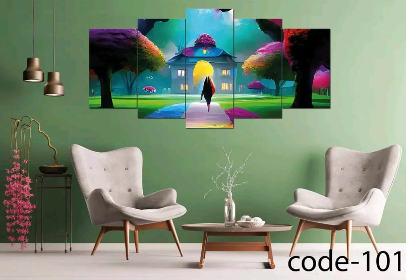 Picture of 5Pcs In 1 Set Wall Canvas Art printing