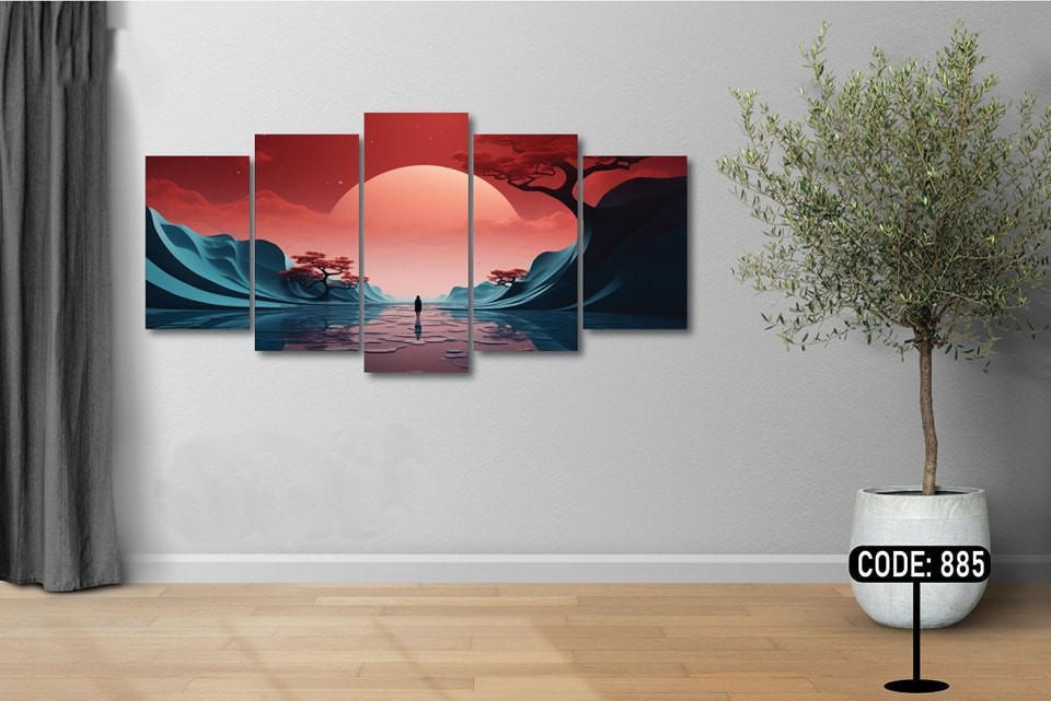 Picture of 5Pcs In 1 Set Wall Canvas Art printing